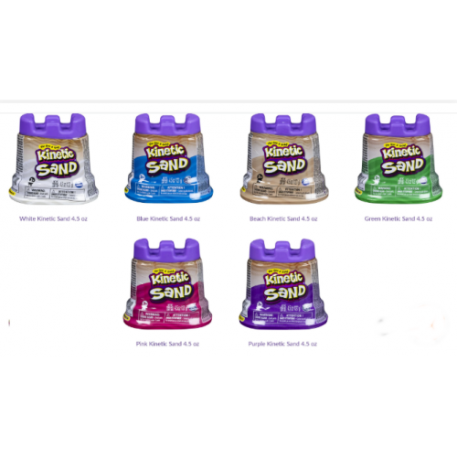 4 X Original Kinetic Sand 4.5 oz Single Containers Bundle (Colors May Vary)_4