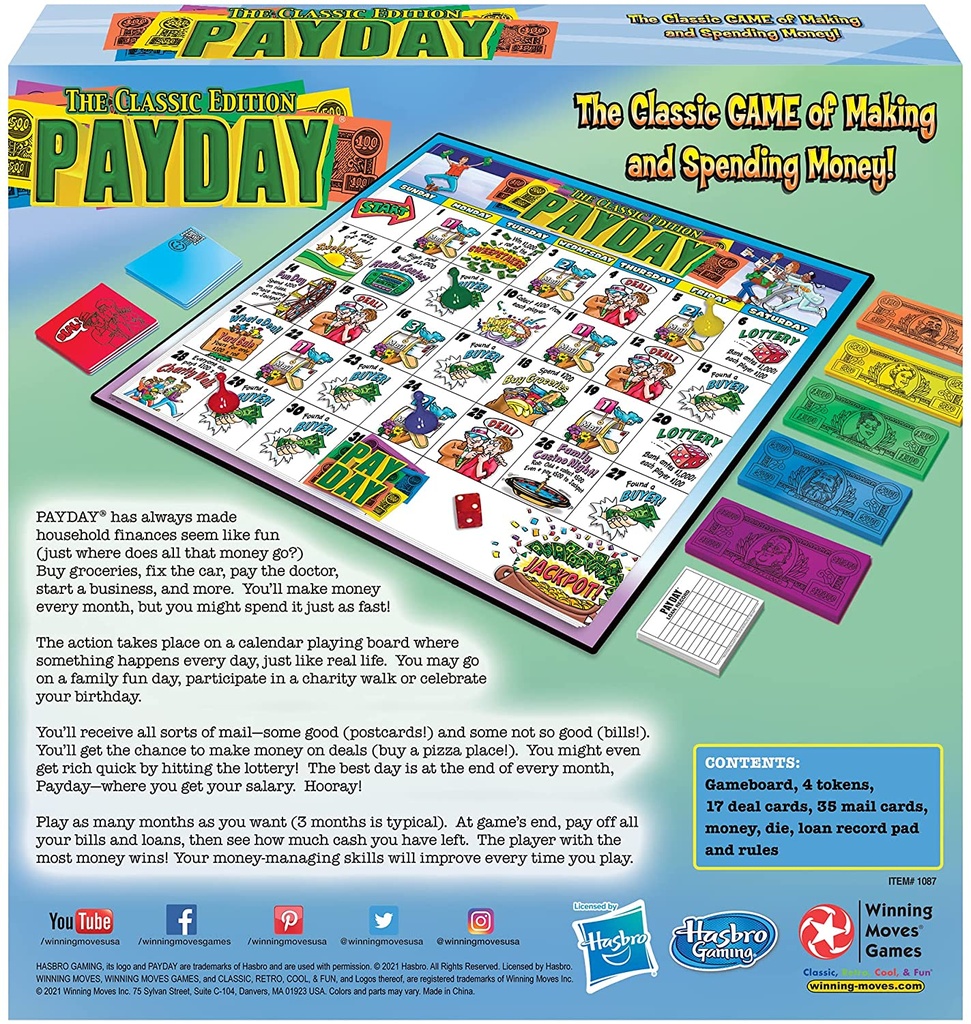 Pay Day Board Game From Winning Moves_9