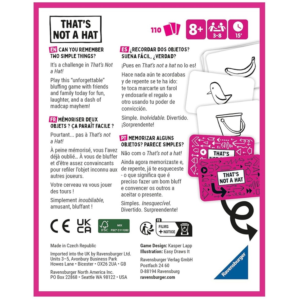 That's Not A Hat A Bluffing and Memory Game