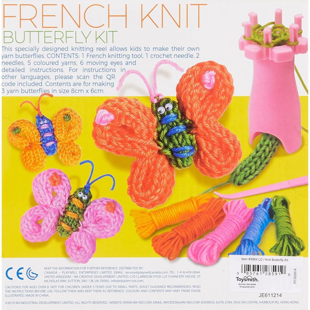 4M Little Craft French Knit Butterfly Kit