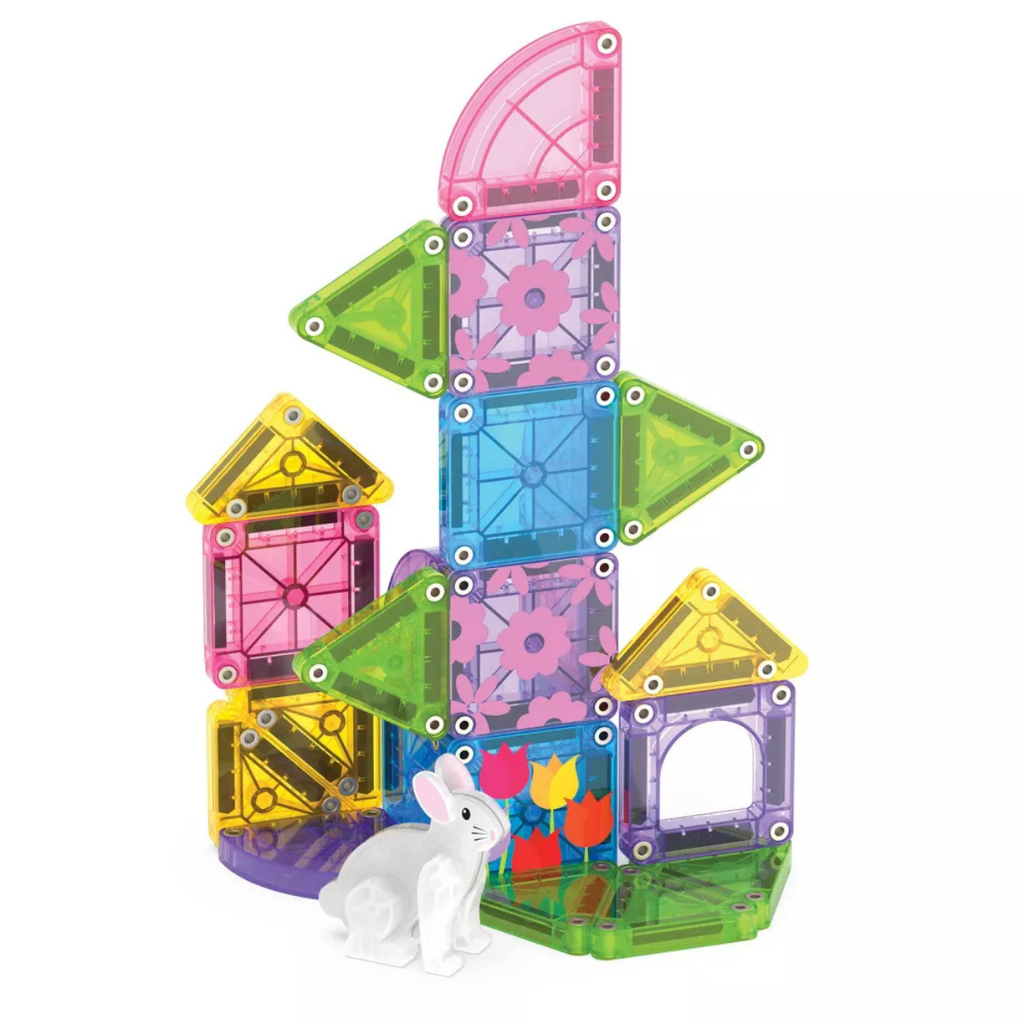 Magna Tiles Micro Mags  Spring Garden Travel  Set 24Pc