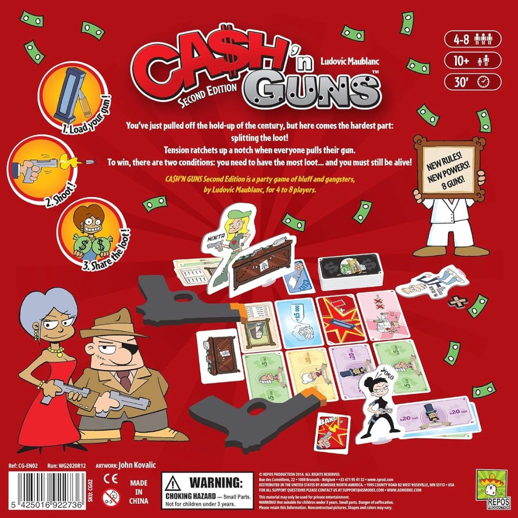 Cash n Guns 2nd Edition Board Game