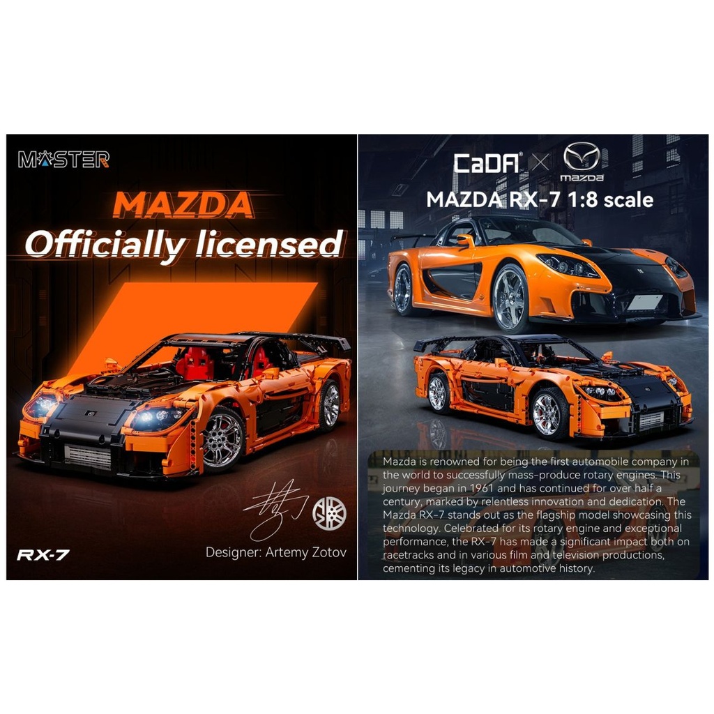 CaDA Master C61502W 1:8 Mazda RX-7