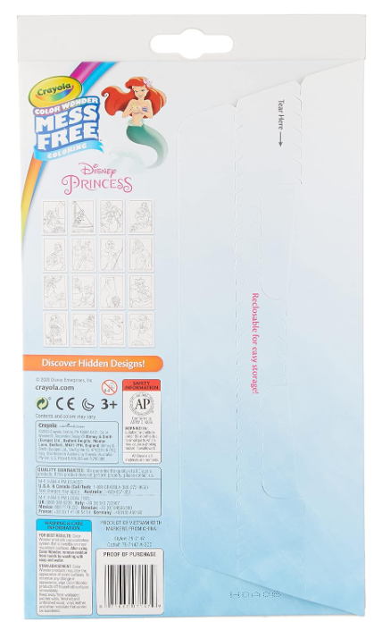 Crayola Color Wonders Mess Free Disney Princess Mini Pack Colouring Pad