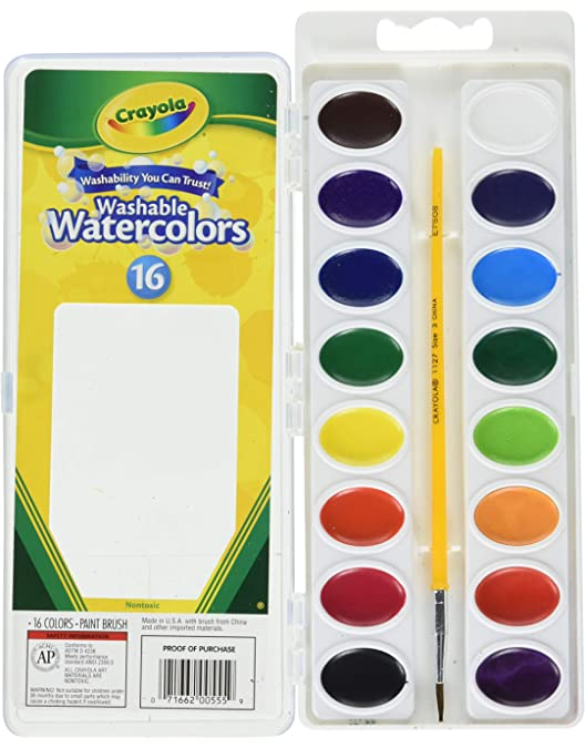 Crayola 16ct Washable Watercolors Set
