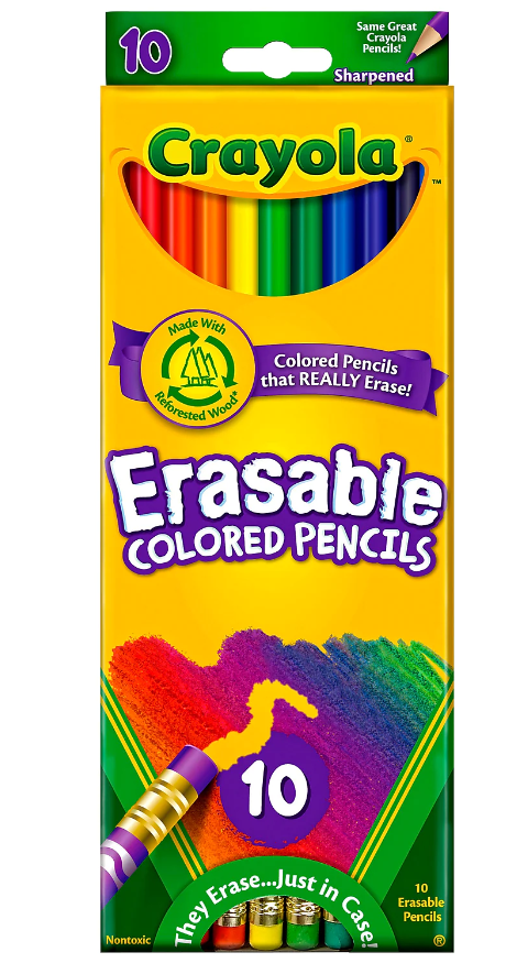 Crayola 10ct Erasable Colored Pencils