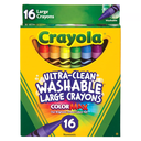 Crayola 16ct Ultra Clean Washable Large Crayons