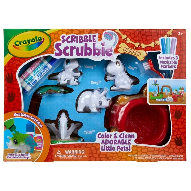 Crayola Scribble Scrubbie Dinosaur Island Toy Set