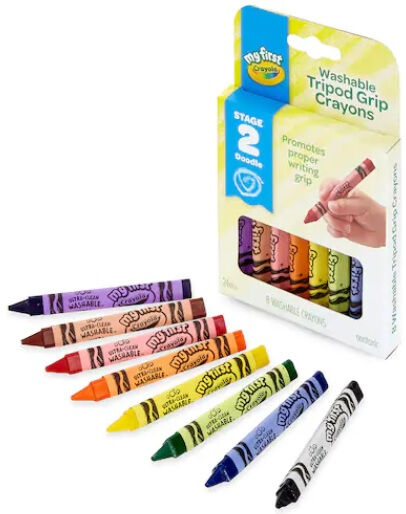 Crayola My First 8ct Washable Tripod Grip Crayons