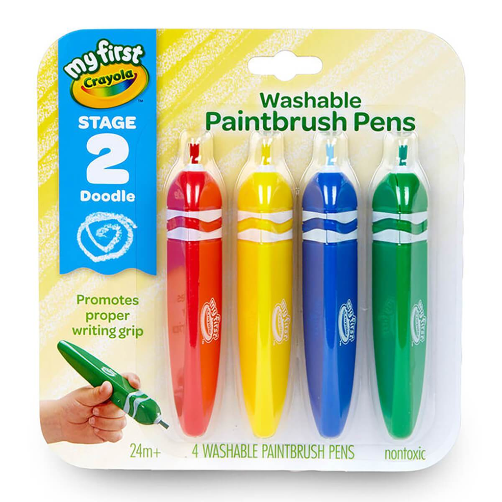 Crayola My First Washable Tripod Grip Paintbrush Pens Set