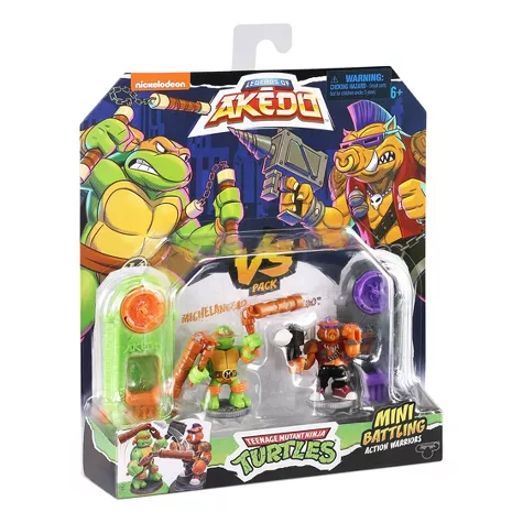 Akedo Teenage Mutant Ninja Turtles Michelangelo Vs Bebop 2 Pk Figure