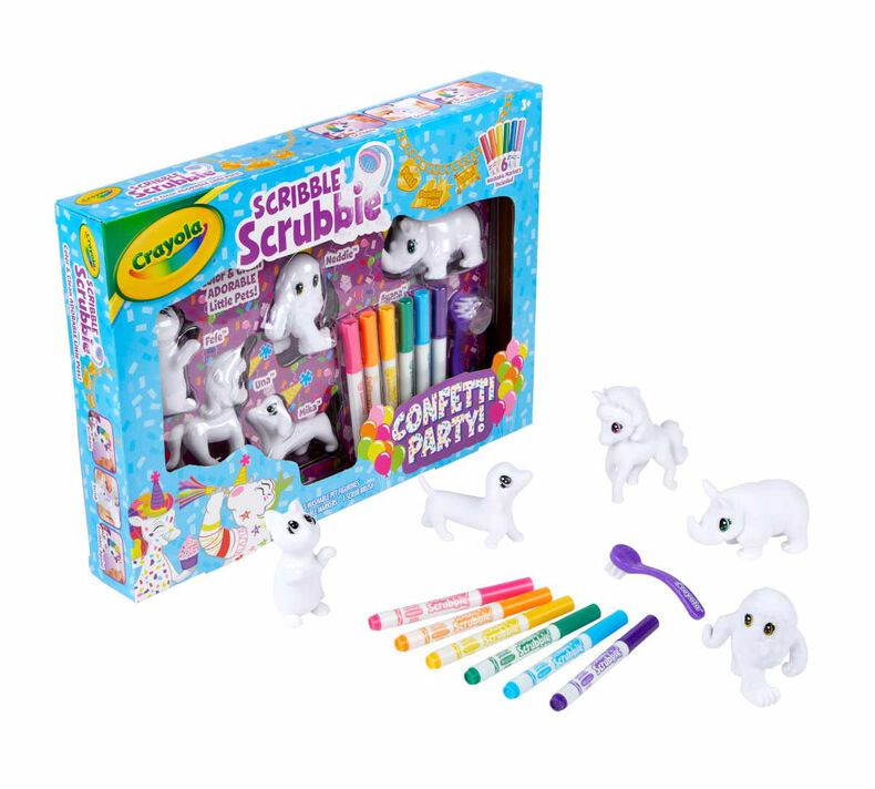 Crayola Scribble Scrubbie Pets Confetti Party Playset