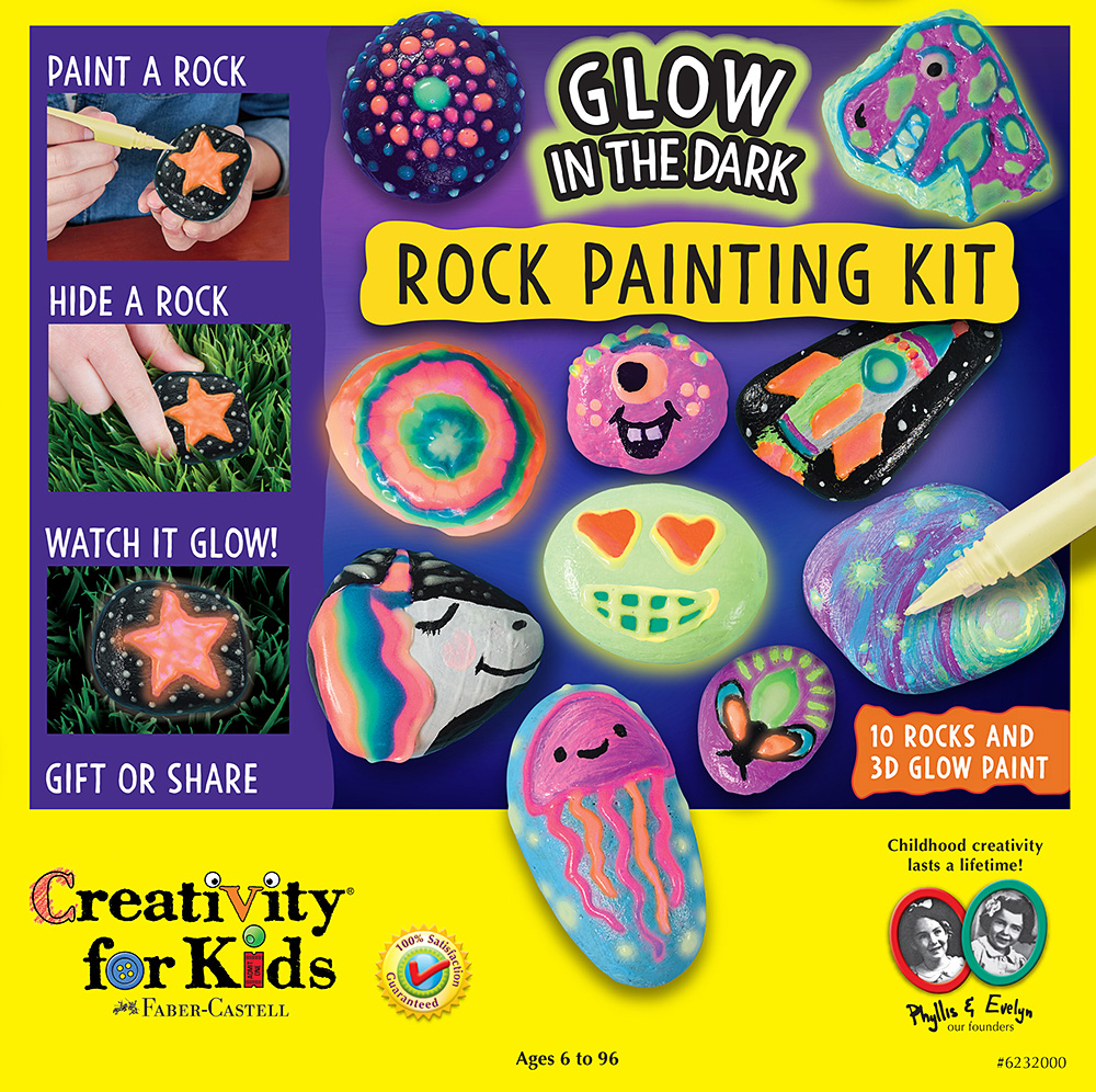 Creativity For Kids Glow Rock Painting Kit