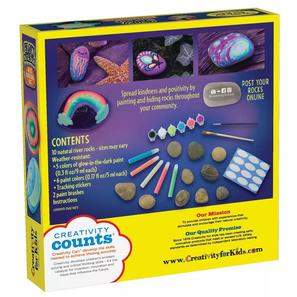 Creativity For Kids Glow Rock Painting Kit