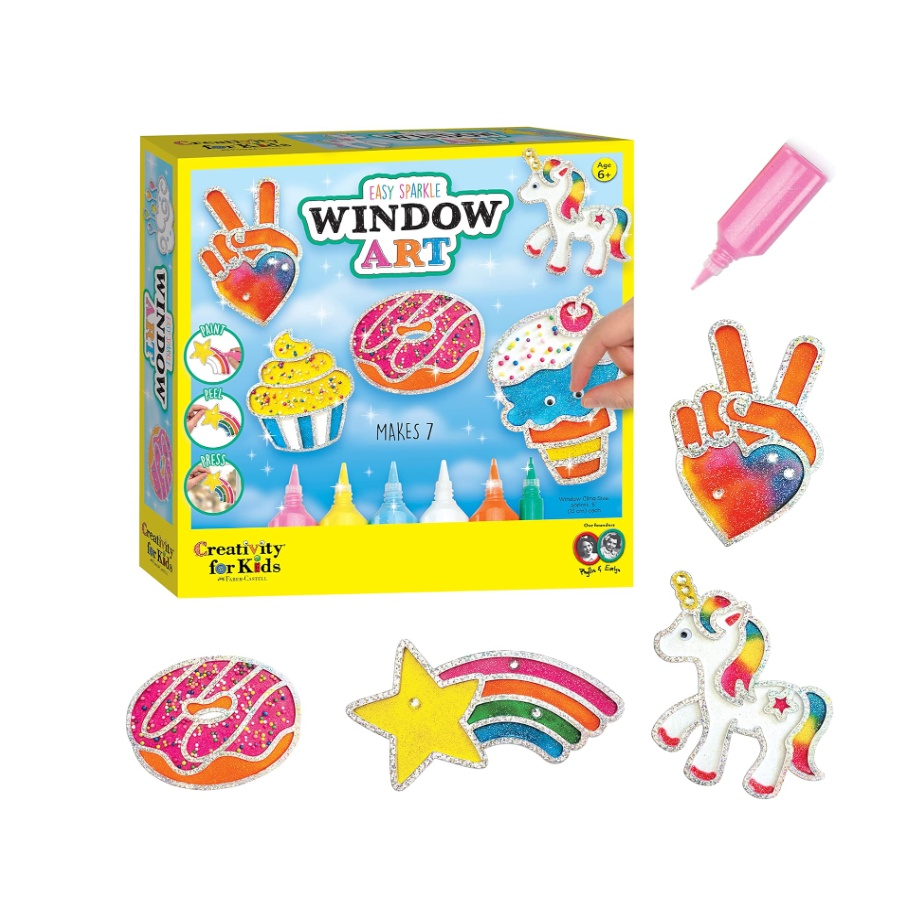 Creativity for Kids Rainbow Sprinkles Easy Sparkle Window Art