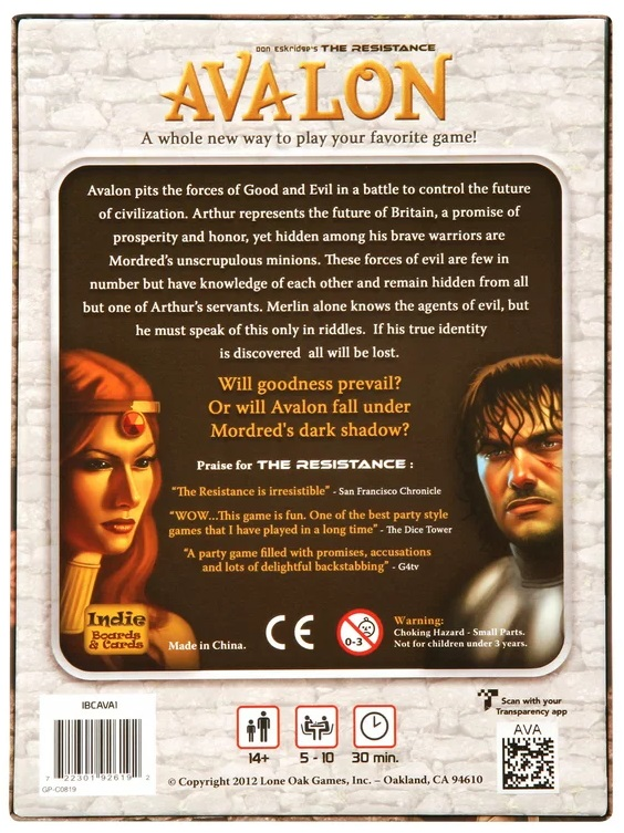 The Resistance - AVALON Card Game