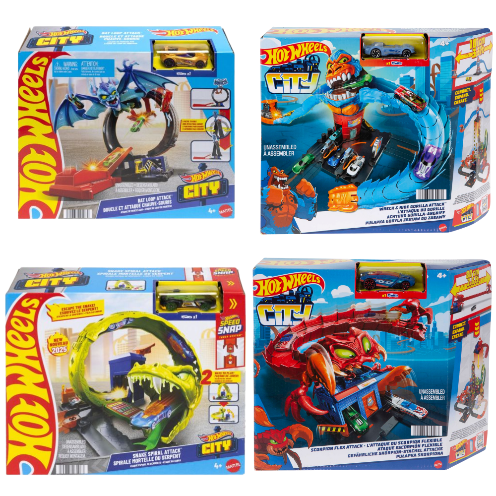 Hot Wheels City Nemesis Toy Car Track ( Assorted)