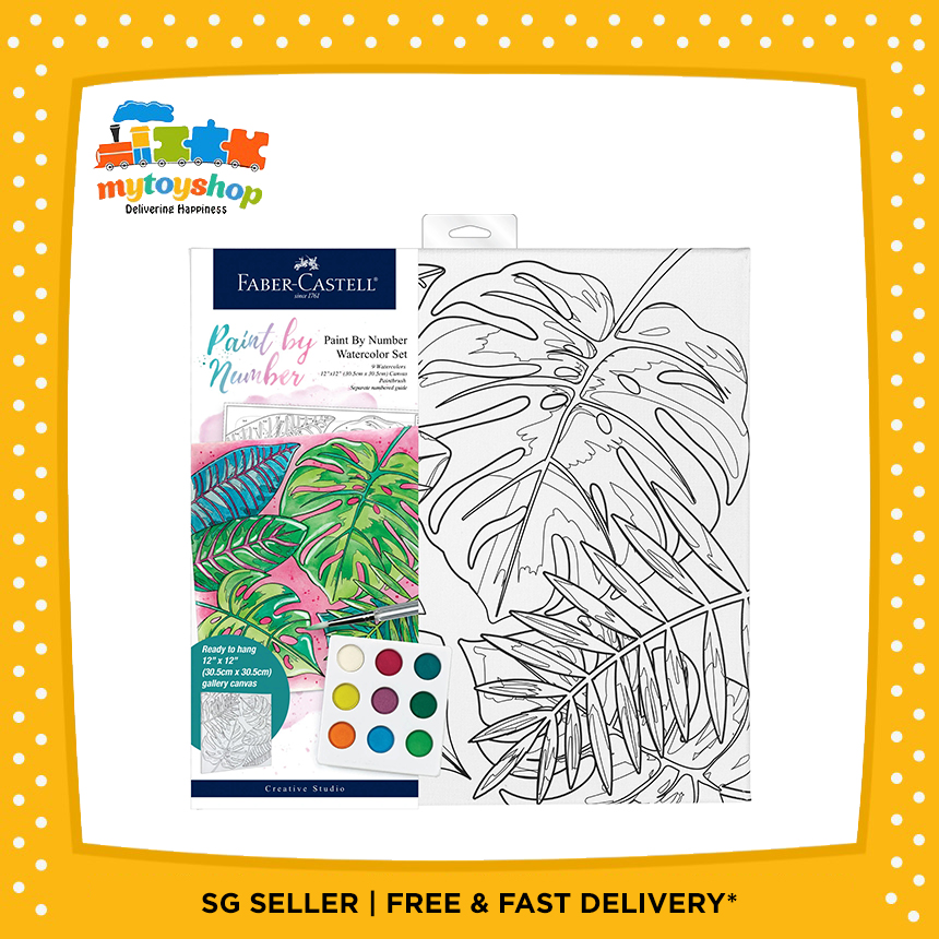 Faber Castell Watercolor Paint by Number Tropical Design