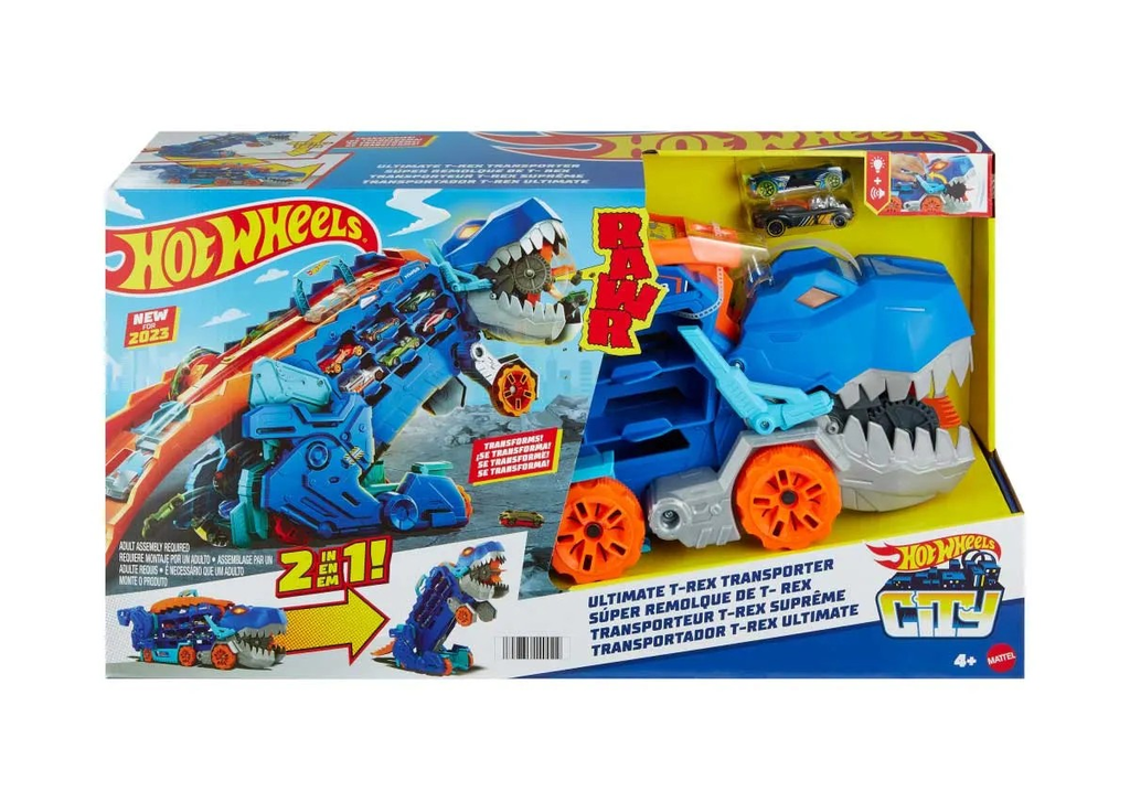 Hot Wheels City Transforming  Ultimate TRex Transporter