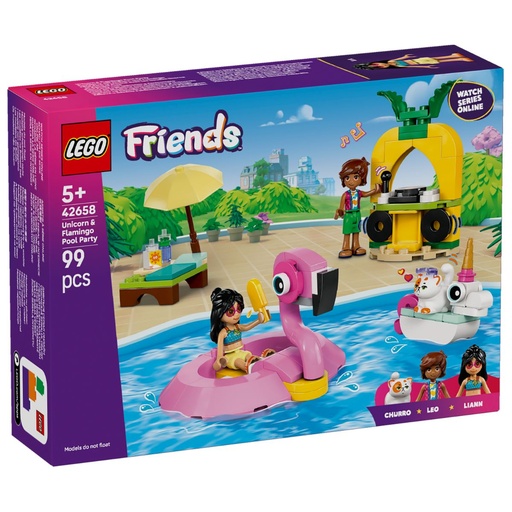 LEGO 42658 Friends Unicorn N Flamingo Pool Party