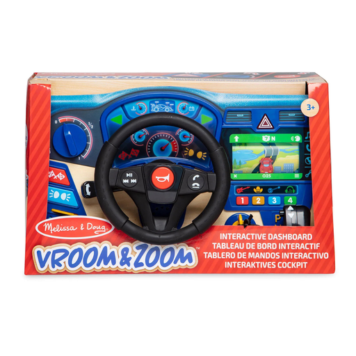 Melissa n Doug Vroom N Zoom Wooden Dashboard Steering Wheel
