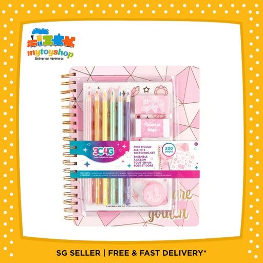 3C4G Pink n Gold Sketching Set