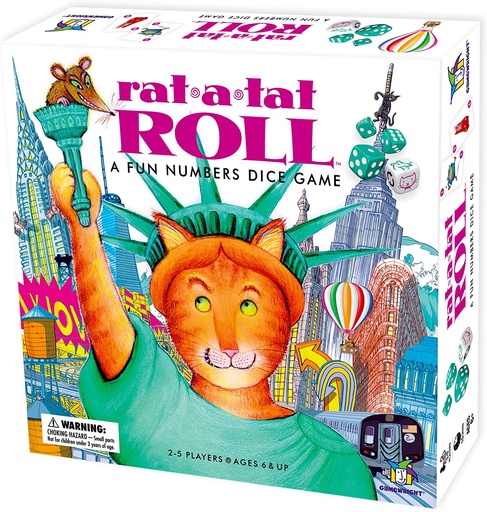 Gamewright Rat A Tat Roll - A Fun Numbers Dice Game