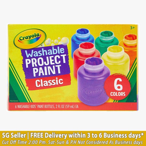 Crayola 2 Oz 6 Ct Washable Kids Paint