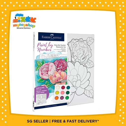 Faber Castell Watercolor Paint by Number Floral Design
