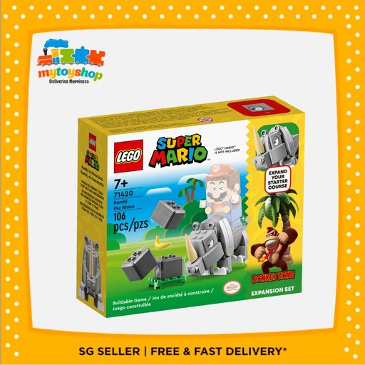 LEGO 71420 Super Mario Rambi the Rhino Expansion Set