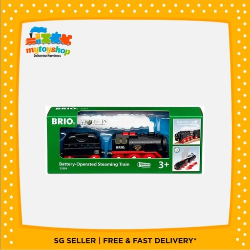 BRIO Battery-Operated Black Steaming Train