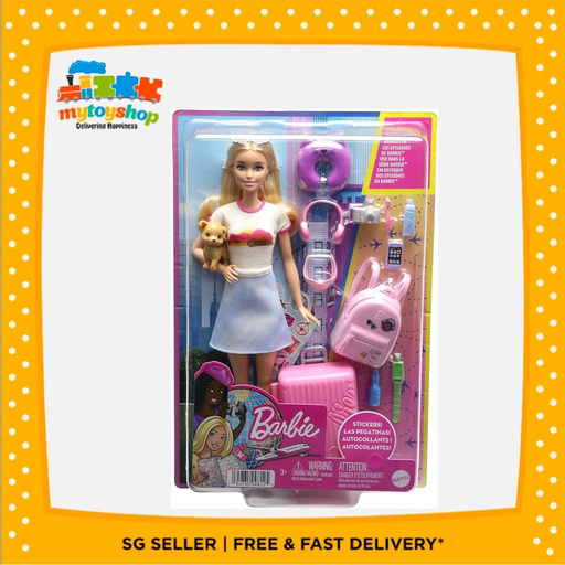 Barbie Malibu Travel Set with Puppy and Working Suitcase