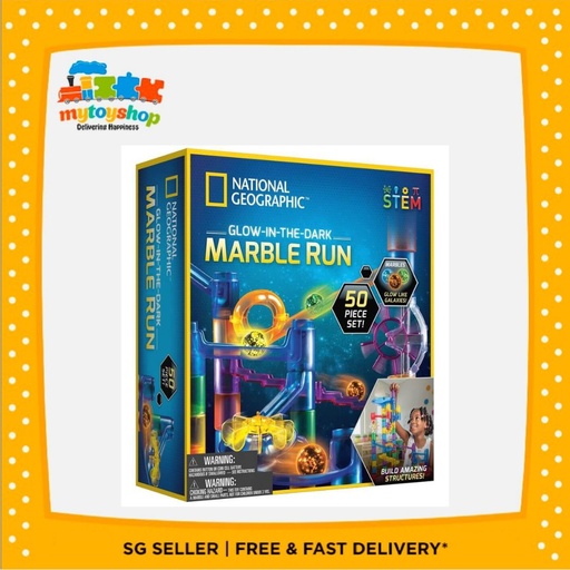 National Geographic 50 Pieces Glow In The Dark Marble Run