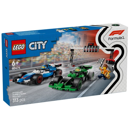 LEGO 60474 City F1 Grid with VCARB &amp; Sauber Race Cars