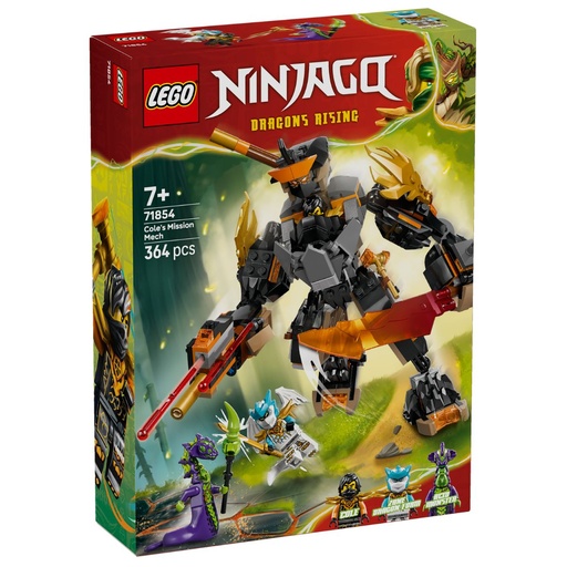 LEGO 71854 Ninjago Cole's Mission Mech n Dragon Zane
